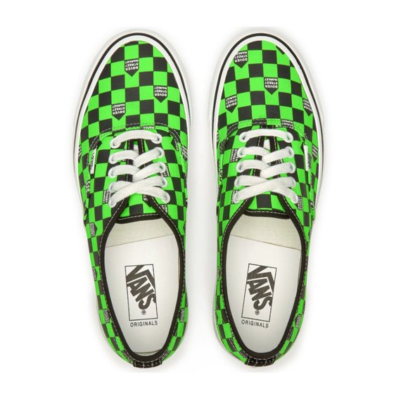 Vans x Dover Street Market OG Authentic LX DSM Checkerboard (Fluro Green) - Picture 2 of 12